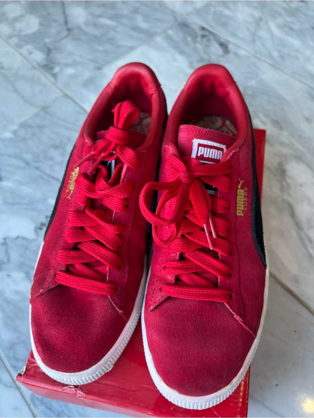 PUMA Suede Classic – Ribbon Red / Puma Black – Men's Size 9 - Picture 2 of 8